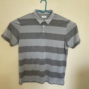 adiPure By Adidas‎ Short Sleeve Golf Polo Mens L, Large Gray Color Block